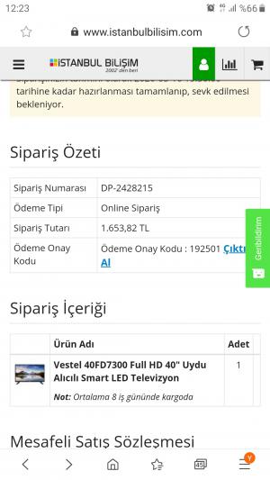 İstanbul Bilişimden Peşin Ödeme İle Aldığım Smart Tv 2 Aydır Elime Ulaşmadı.